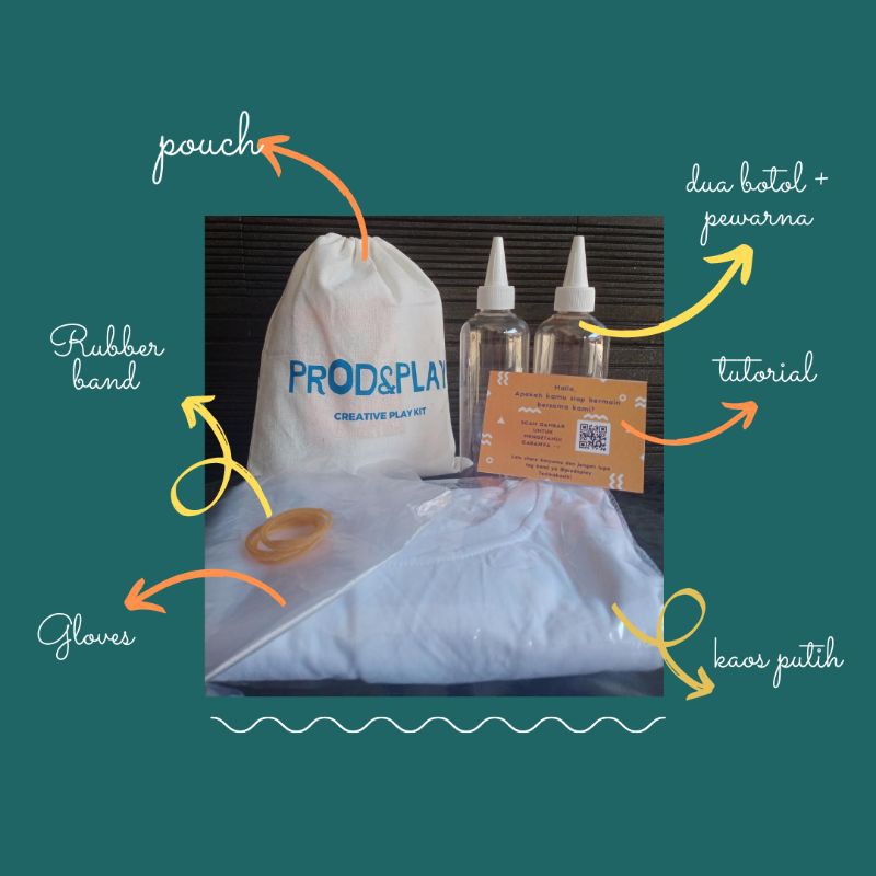 (DIY) Tie Dye Kit Murah - Kaos Putih