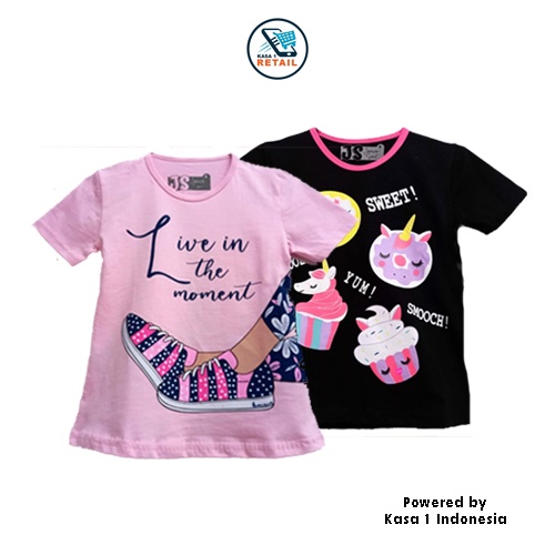 Kaos Anak Cewek Kembaran / Baju Anak Perempuan Kakak Adik Lucu