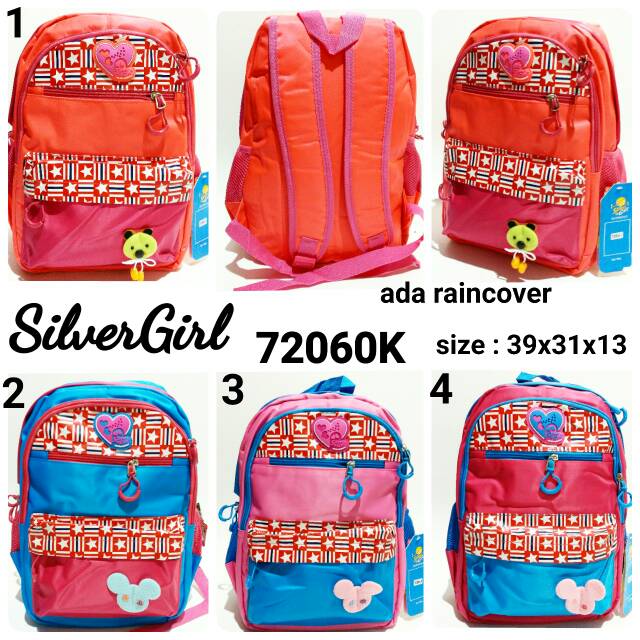 Tas sekolah ransel backpack anak cewek Silver girl 72060K tas punggung murah dan terbaru