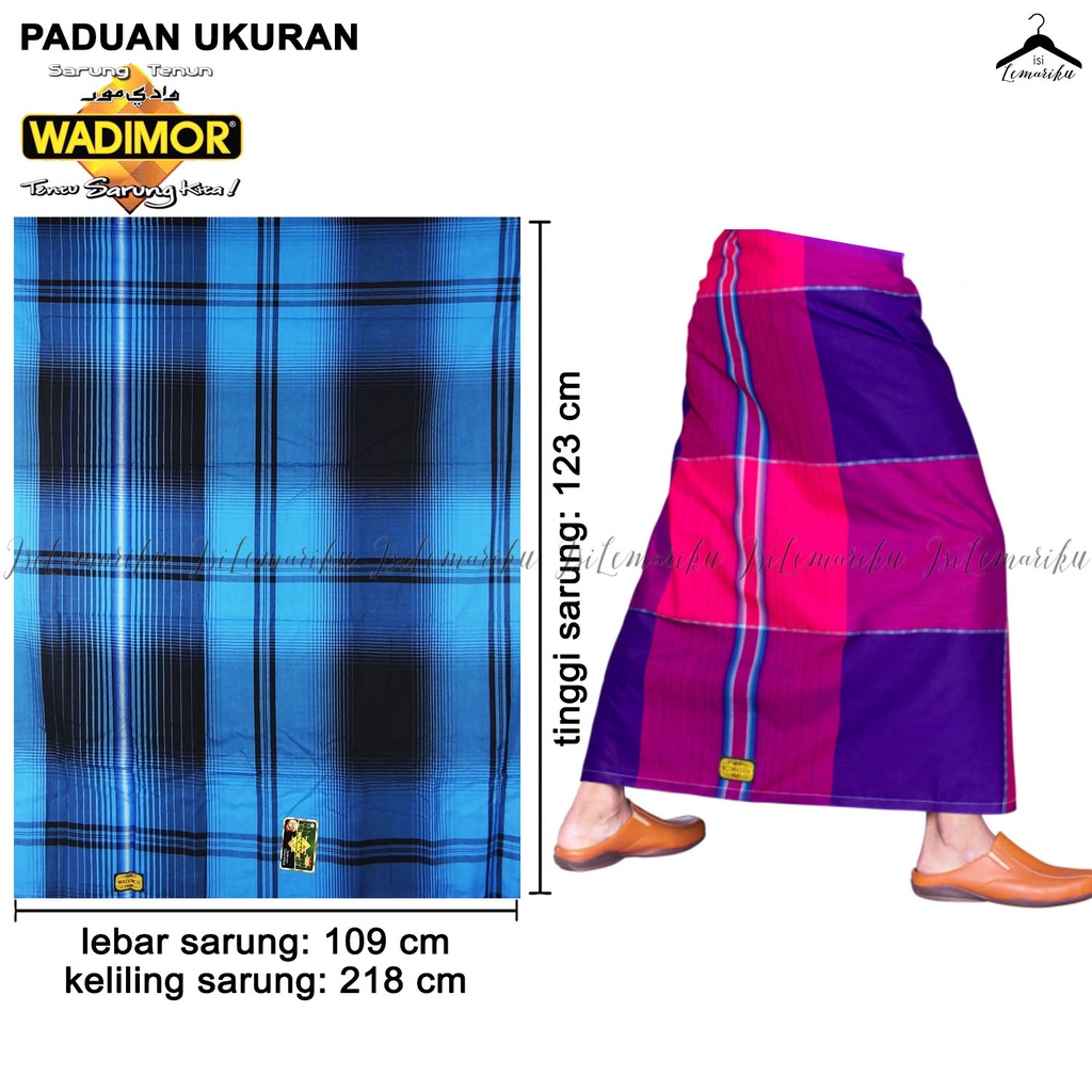 Sarung WADIMOR HITAM POLOS PUTIH POLOS TUMPAL / POLOS WARNA Tenun Dewasa &amp; Anak