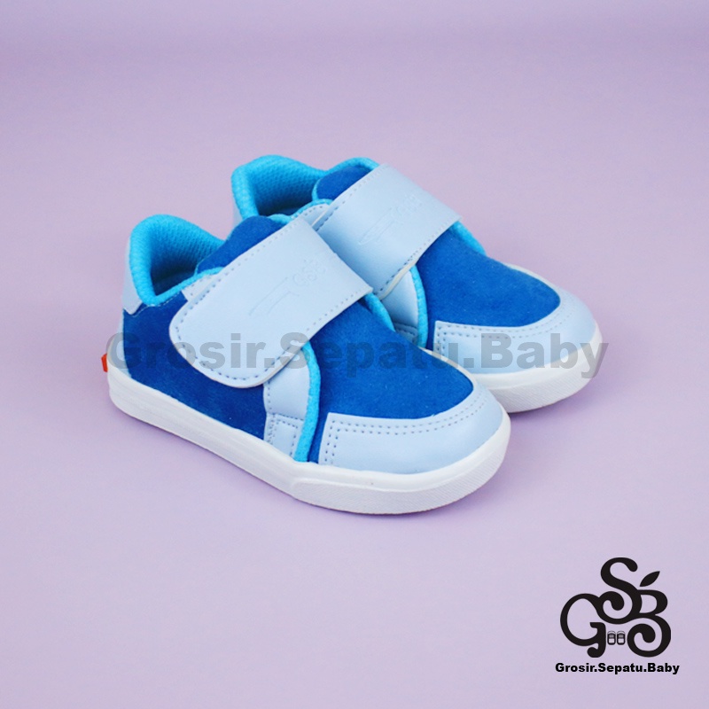 sepatu anak sneakers sepatu anak laki laki sepatu anak perempuan model casual suede kids Biru polos ringan  fleksibel &amp; Anti Slip