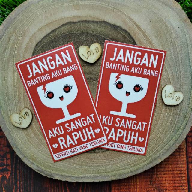 STIKER FRAGILE SATUAN