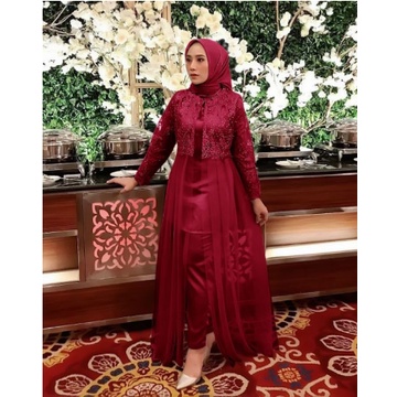 gamis brukat JUMBO fashion wanita - Marimar