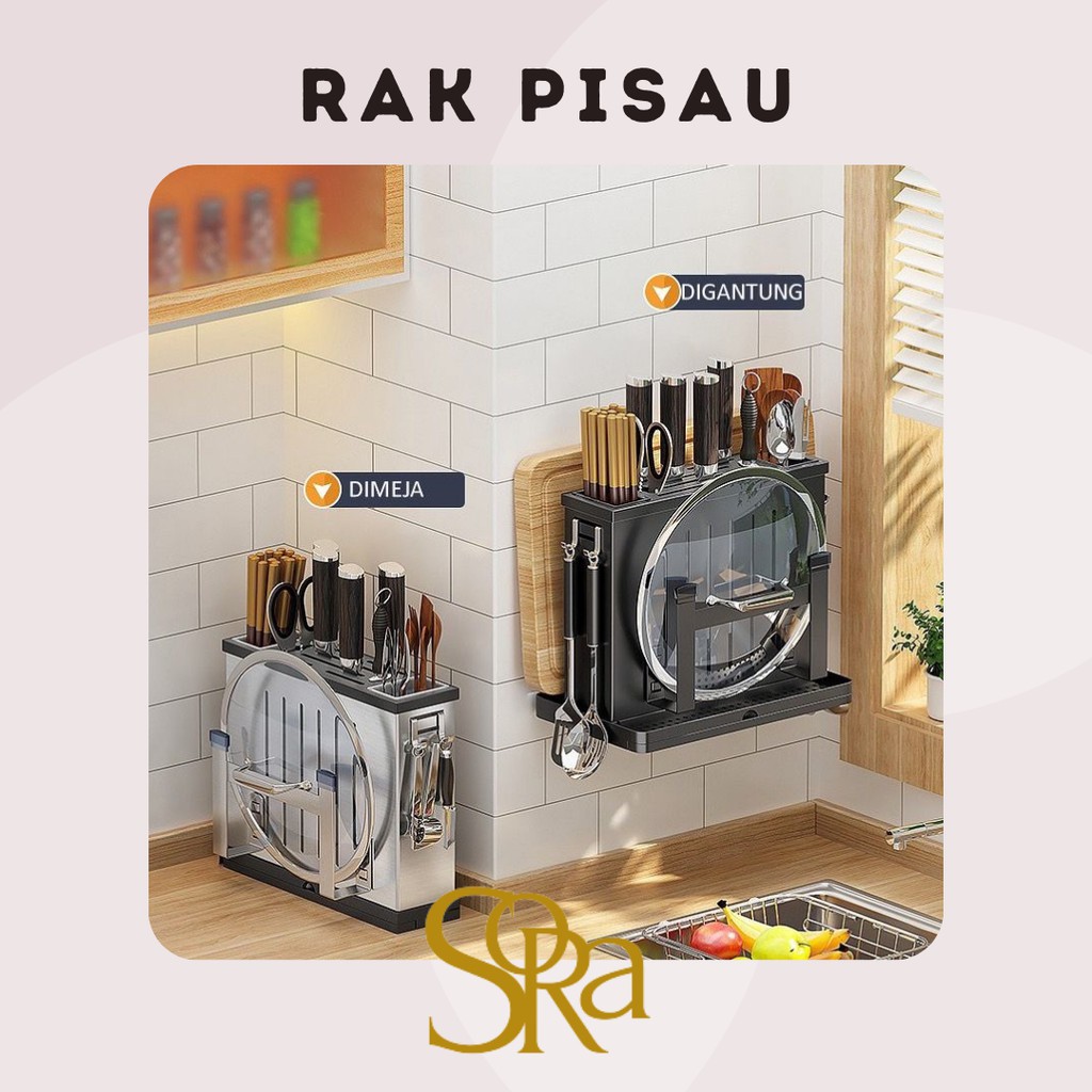 RAK PENYIMPAAN PERALATAN DAPUR / RAK PISAU / WADAH PENYIMPANAN PISAU