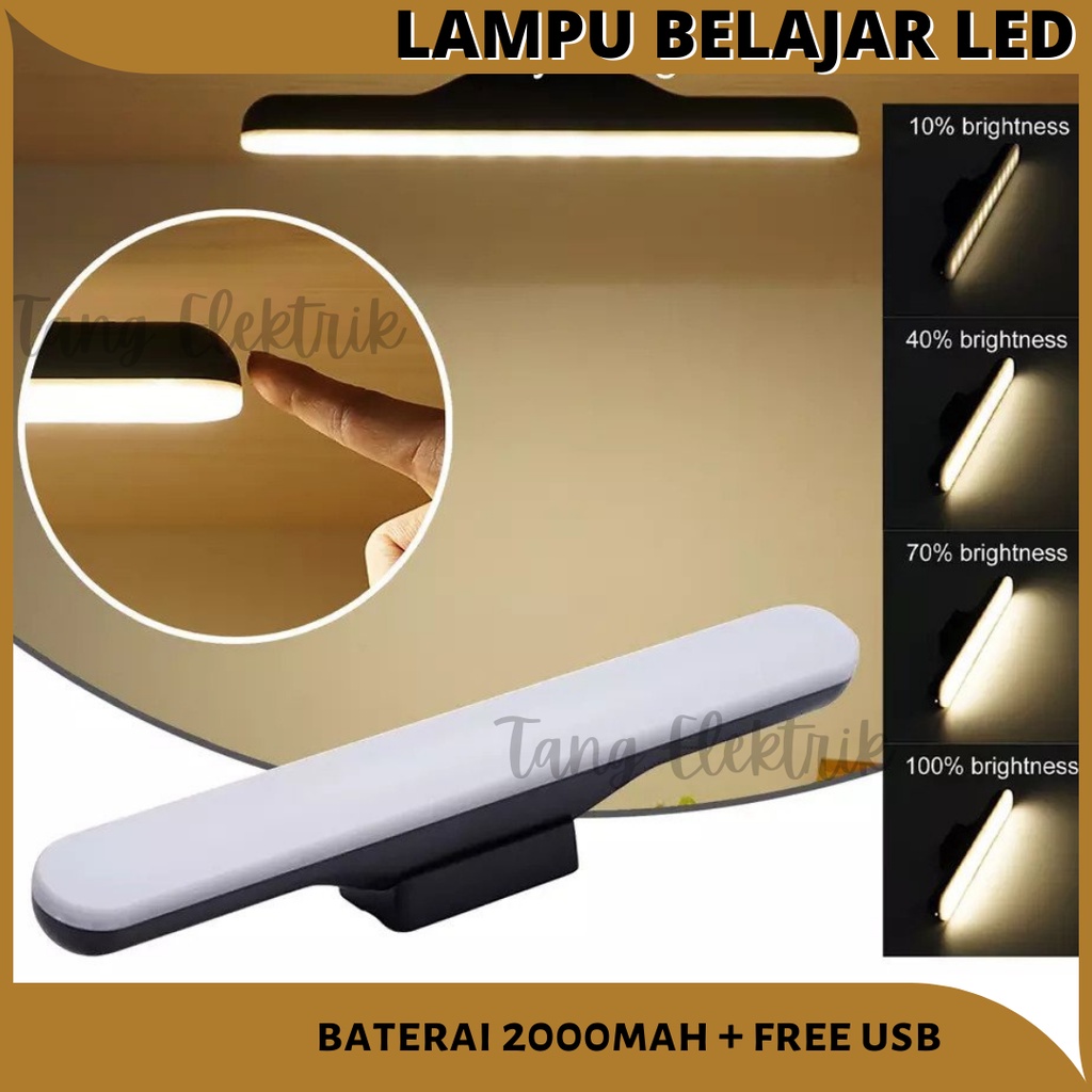 Lampu Belajar Led Magnetic Tempel Dinding Aesthetic Rechargeable