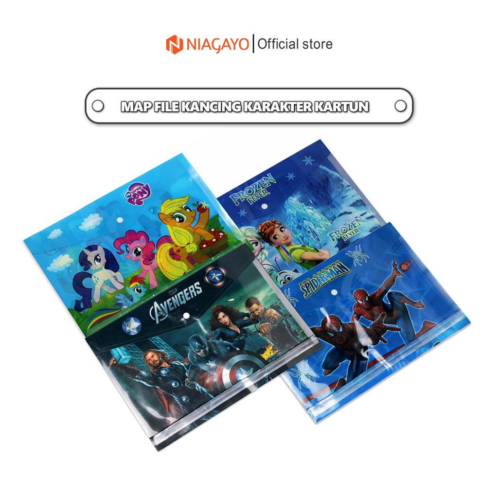 

Map Plastik Folio F4 Kancing 1 Map Dokumen Gambar Bermacam Karakter