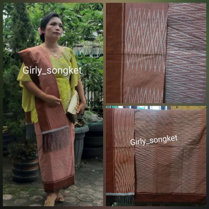 SONGKET SIBOLANG RASTA TENUN ATBM SIANTAR WARNA BATA