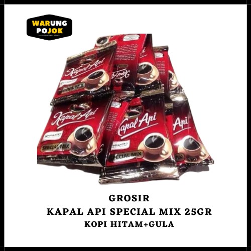 

Kapal Api Special Mix 25Gr Kopi Hitam+Gula (Rencengan)