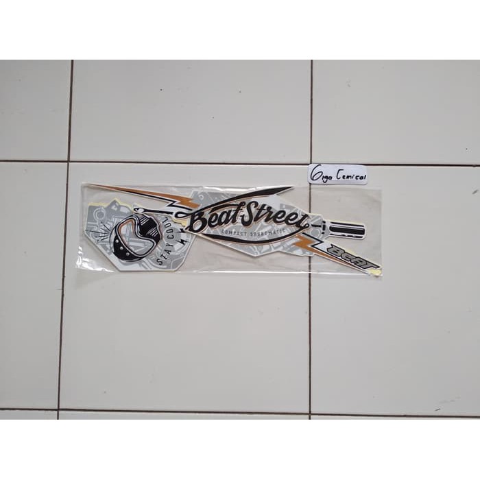 Striping Sticker Lis Honda Beat Street 2017 2018 Putih Original