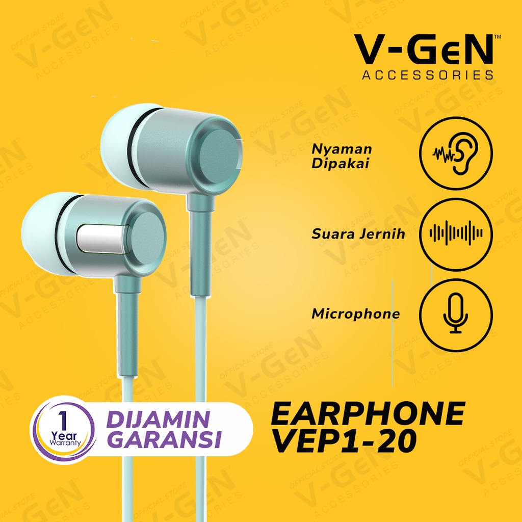 Headset Murah V-GeN Wired Earphone Headset Premium Sound VGEN