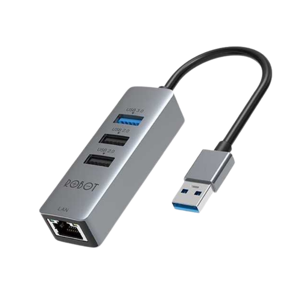 ROBOT HEA100 USB 3.0 2.0 Hub Ethernet Adapter USB 3.0 to RJ45 LAN