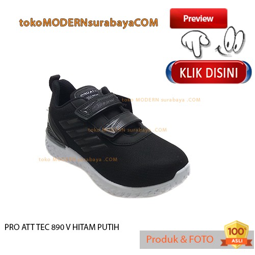 PRO ATT TEC 890 V HITAM PUTIH sepatu anak sepatu sekolah sneakers