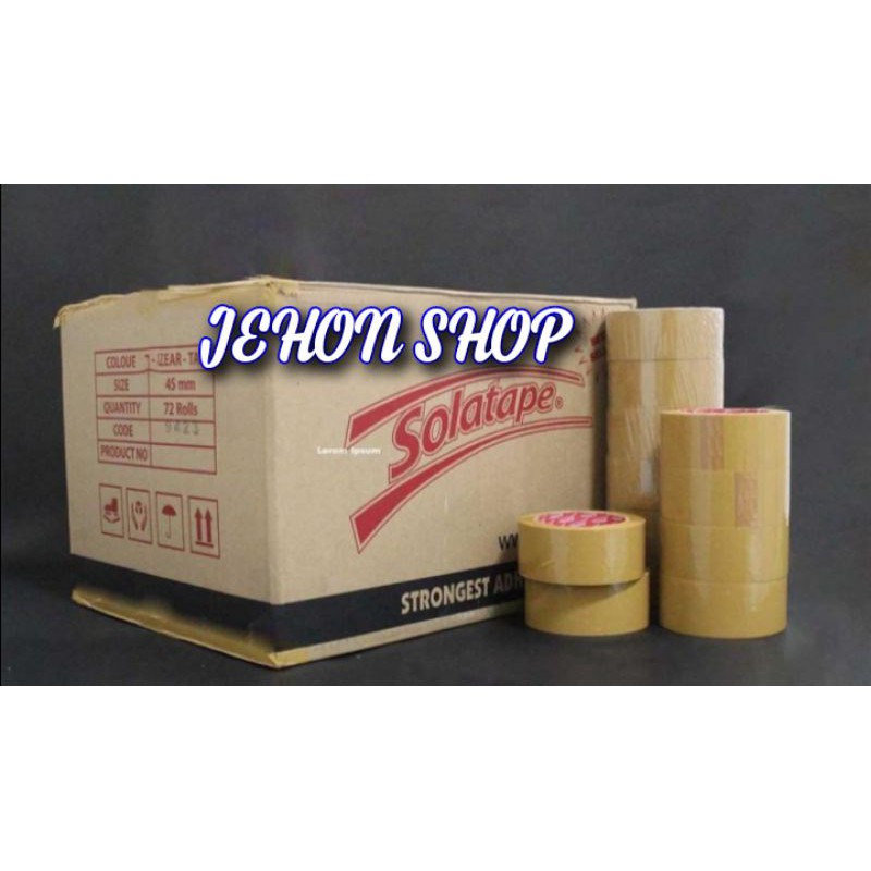 LAKBAN SOLATAPE BENING/COKLAT 2" KUALITAS SETARA DAIMARU 100YARD KARTONAN gojek/grab only