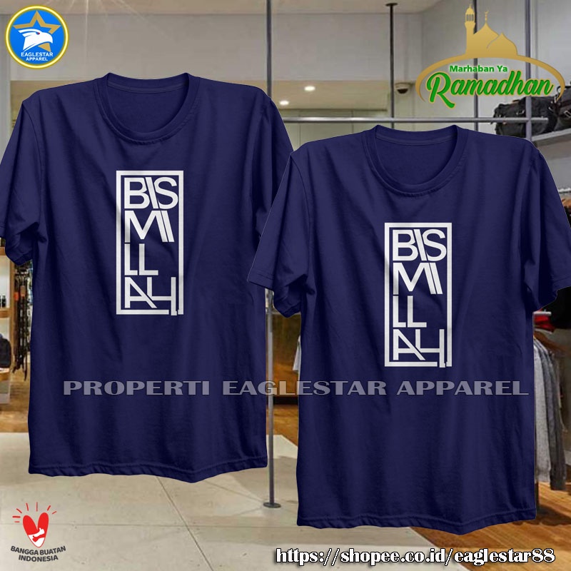 Kaos Couple Pasangan Lebaran Baju Kapelan Cople Kapel Copel Distro Muslim Kekinian Bismillah