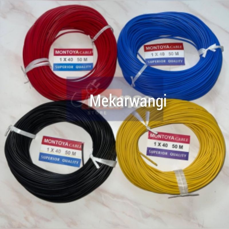 kabel montoya 1x40 50m warna premium