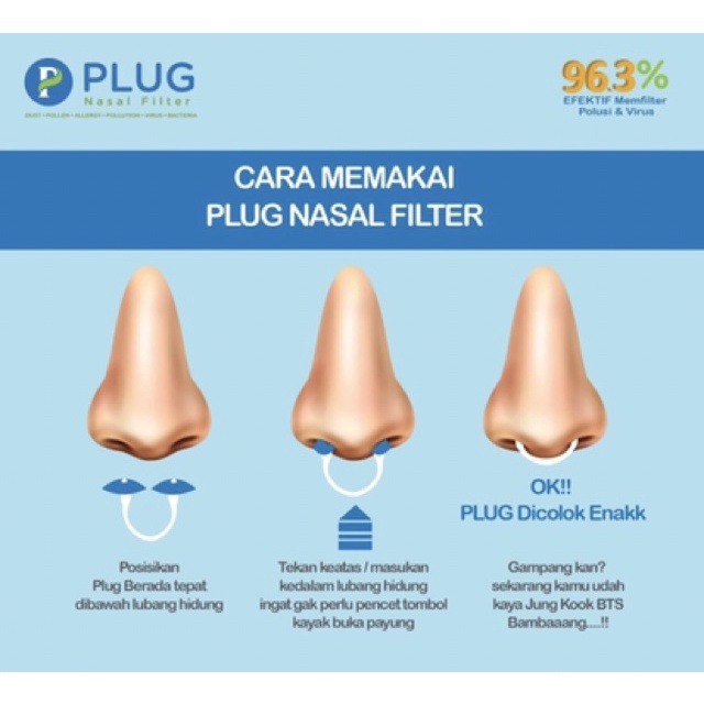 Plug Nasal Filter Hidung isi 2 pcs