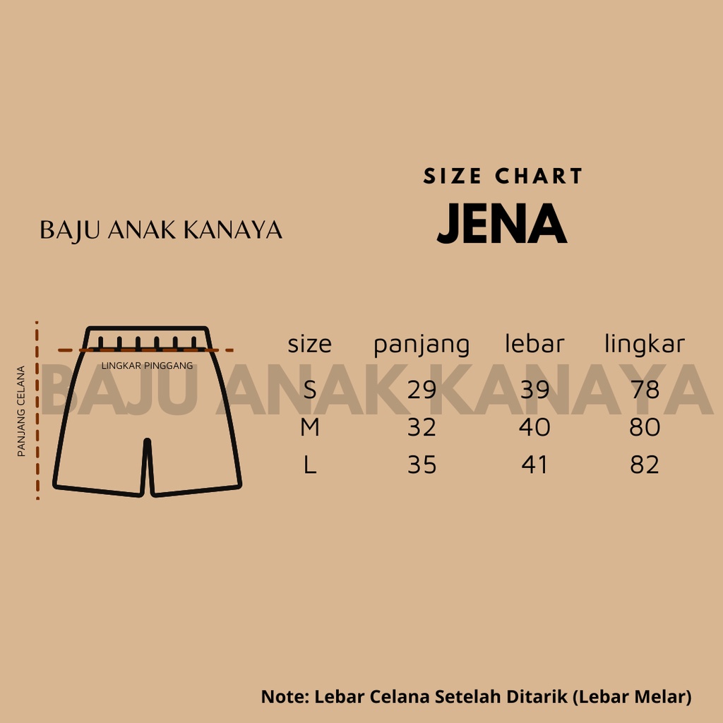 2-6TH CELANA PENDEK JENA HOTPANTS ANAK PEREMPUAN