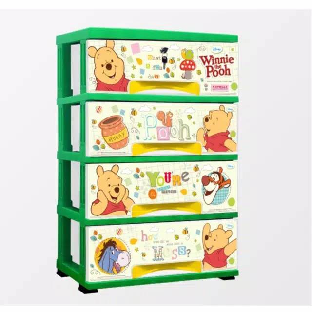 NAPOLLY LEMARI LACI 4 SUSUN POOH BESAR DSC-4Q POOH