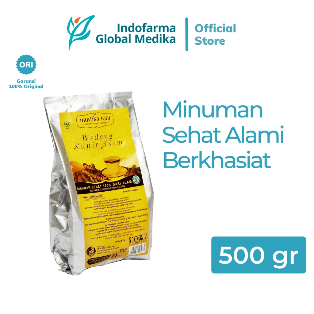 Mustika Ratu Wedang Kunir Asem Serbuk 500 gr / Jamu Kunyit Asem