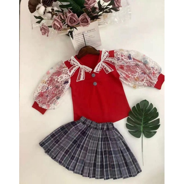 kids.clothes21 setelan rok pendek  anak perempuan 2-6 tahun set rok anak cewek (baru datang ) setela