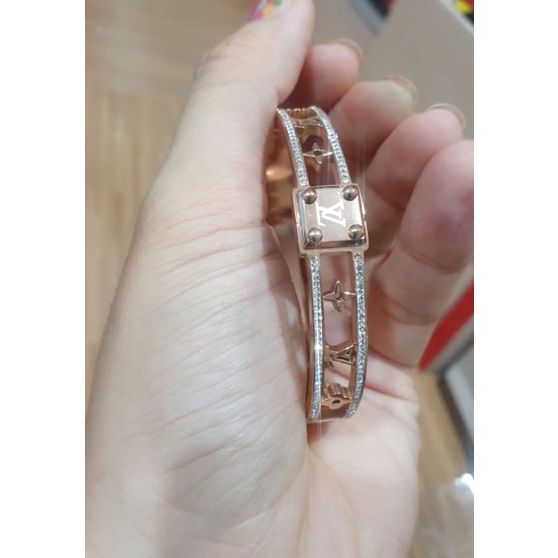 Gelang Titanium asli motif Mk Premium Quality anti karat anti alergi Bracelet Stainless steel bc1729