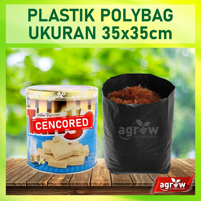 Plastik Polybag Besar 35x35 cm Pot Benih Bibit Buah Bunga Sayuran Ecer Harga Perlembar