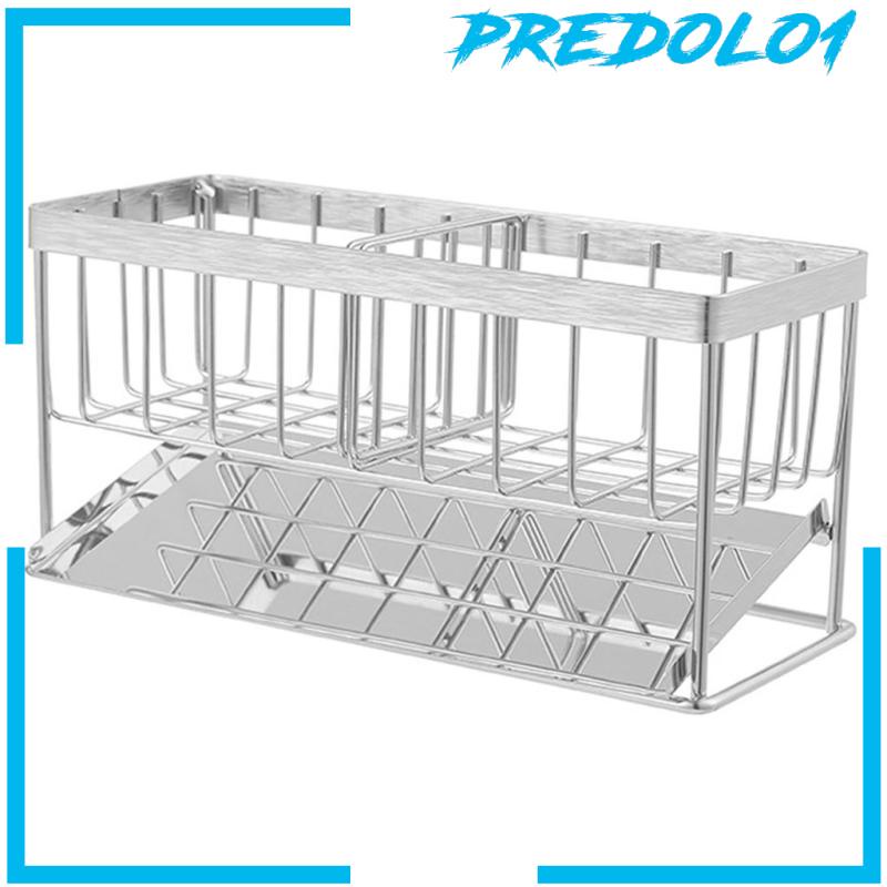 [PREDOLO1] Sink Rack Drying Rack with Drain Tray for Tabletop Kitchen Accessories