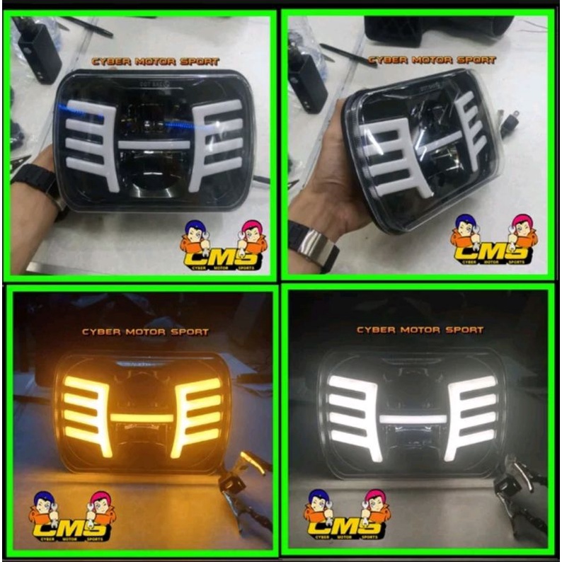 Daymaker headlamp Taft Rocky feroza katana wrangler trooper jeep carry. Led headlamp kotak. lampu ut