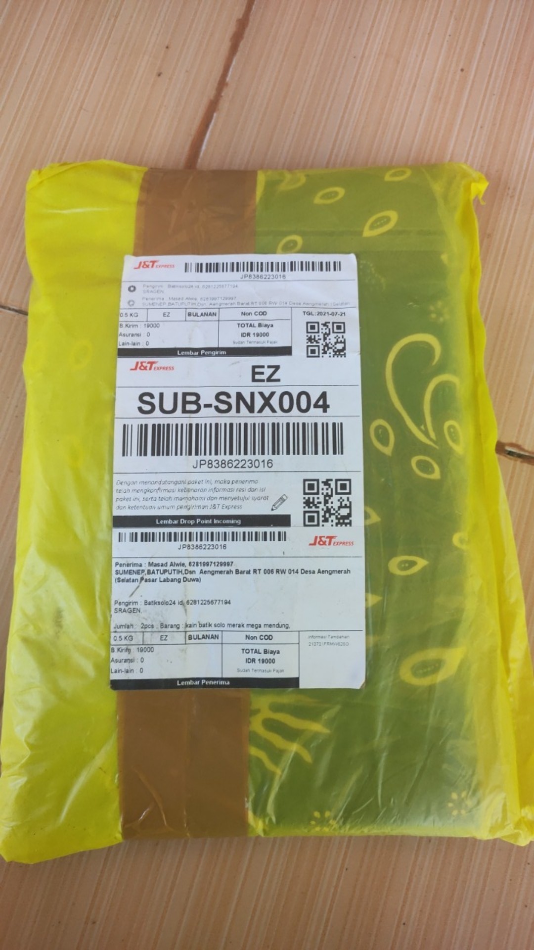 Kain Batik Solo Merak Mega Mendung