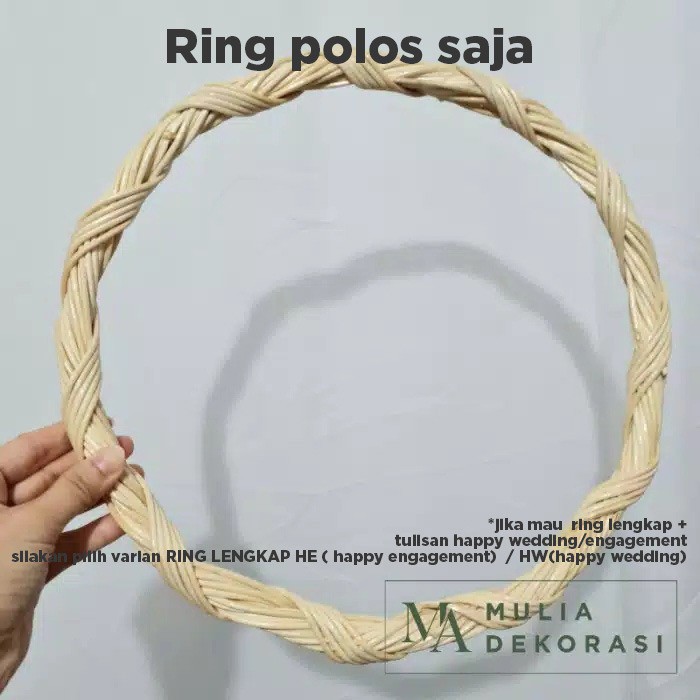 Ring Rotan Lingkaran Dekorasi Backdrop Lamaran Nikahan + Inisial Huruf - Ring Lengkap