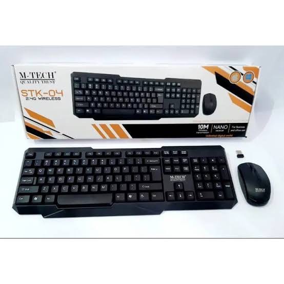 

keyboard mouse set wireless m tech tipe stk 04