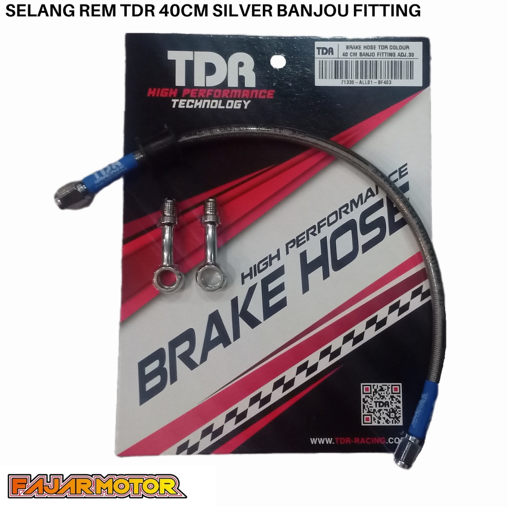 SELANG REM TDR 40 CM SILVER BANJOU STANDART DAN BANJOU FITTING SILVER PNP KALIPER DIATAS ARM