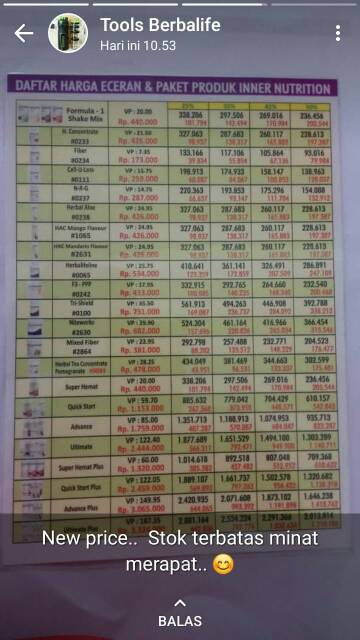 Kwitansi Produk Daftar Harga Produk Herbalife Shopee Indonesia