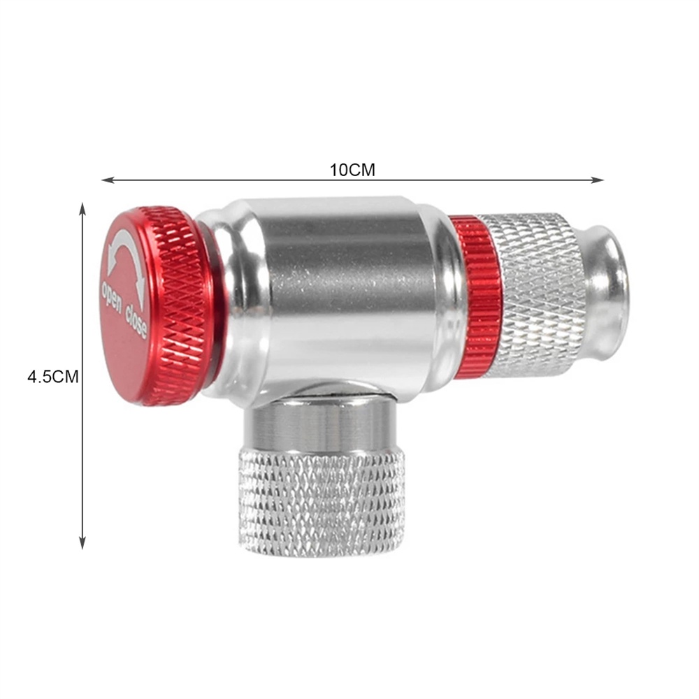 MXBEAUTY Portable Gas Nozzle Cycling Head Adapter CO2 Cylinder Pump Emergency Accessories Bicycle Accessories Durable Bike Pump Mountain Bike CO2 Gas Fast Inflator