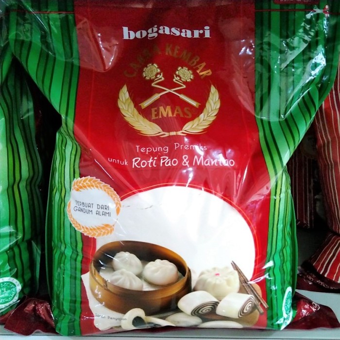 

BISA COD Bogasari Cakra Kembar Emas Tepung Premiks utk Roti Pao & Mantao 5 kg