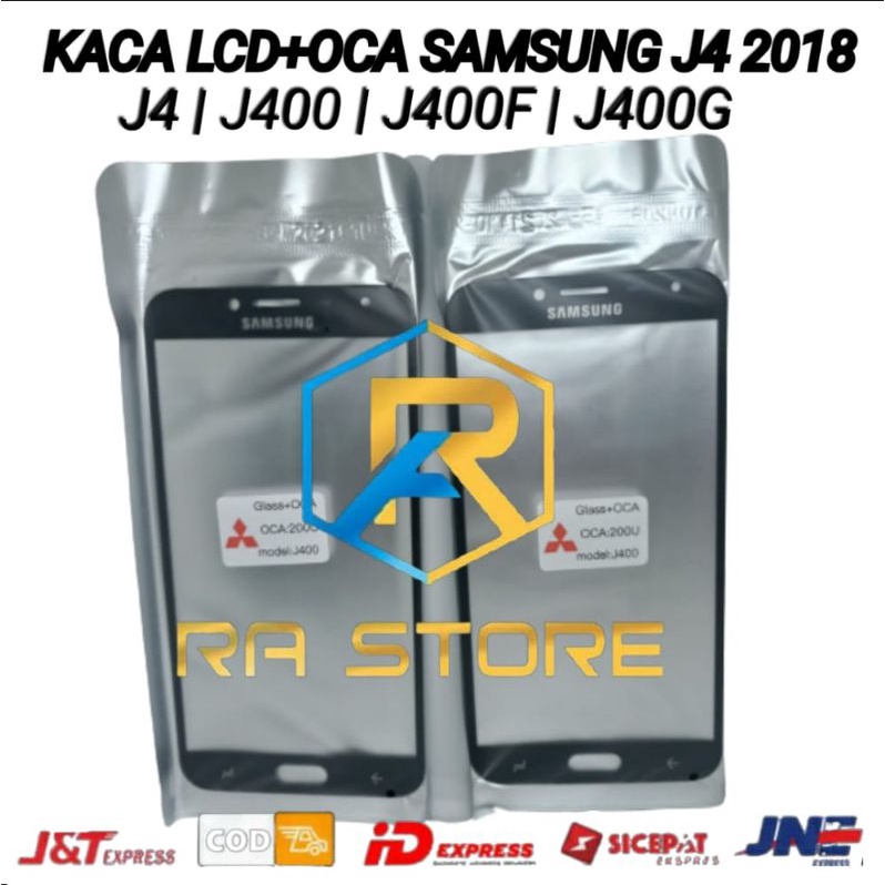 Kaca Lcd + Lem Oca Kering Samsung J4 J400 J400F J400G Kaca Touchscreen Kaca Depan Ts Tc Glass Lcd