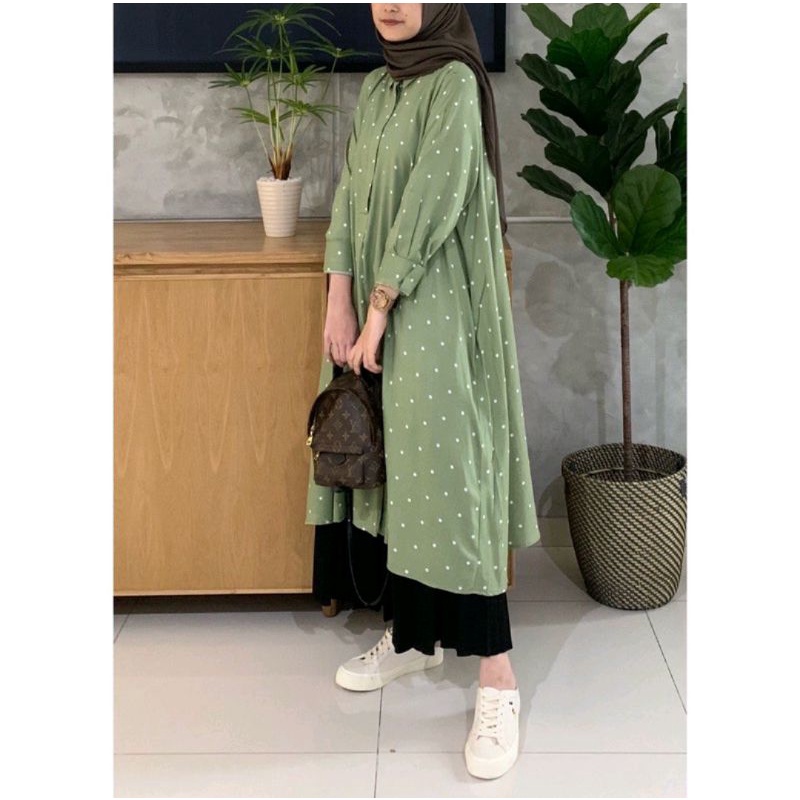 Zalea Tunic - Tunik Wanita Terbaru - Tunik Motif Katun Import LD 110