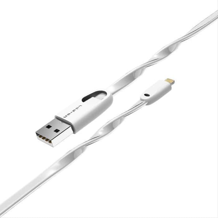 KABEL DATA JELLY PENDEK 38CM LO-CB50 IOS LIGHTNING USB CABLE HIGH DATA TRANSMISSION 480MBPS -LOG ON