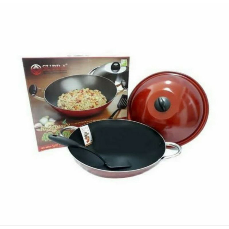 Wajan Penggorengan Supra Rosemary Wok 40 cm with Spatula
