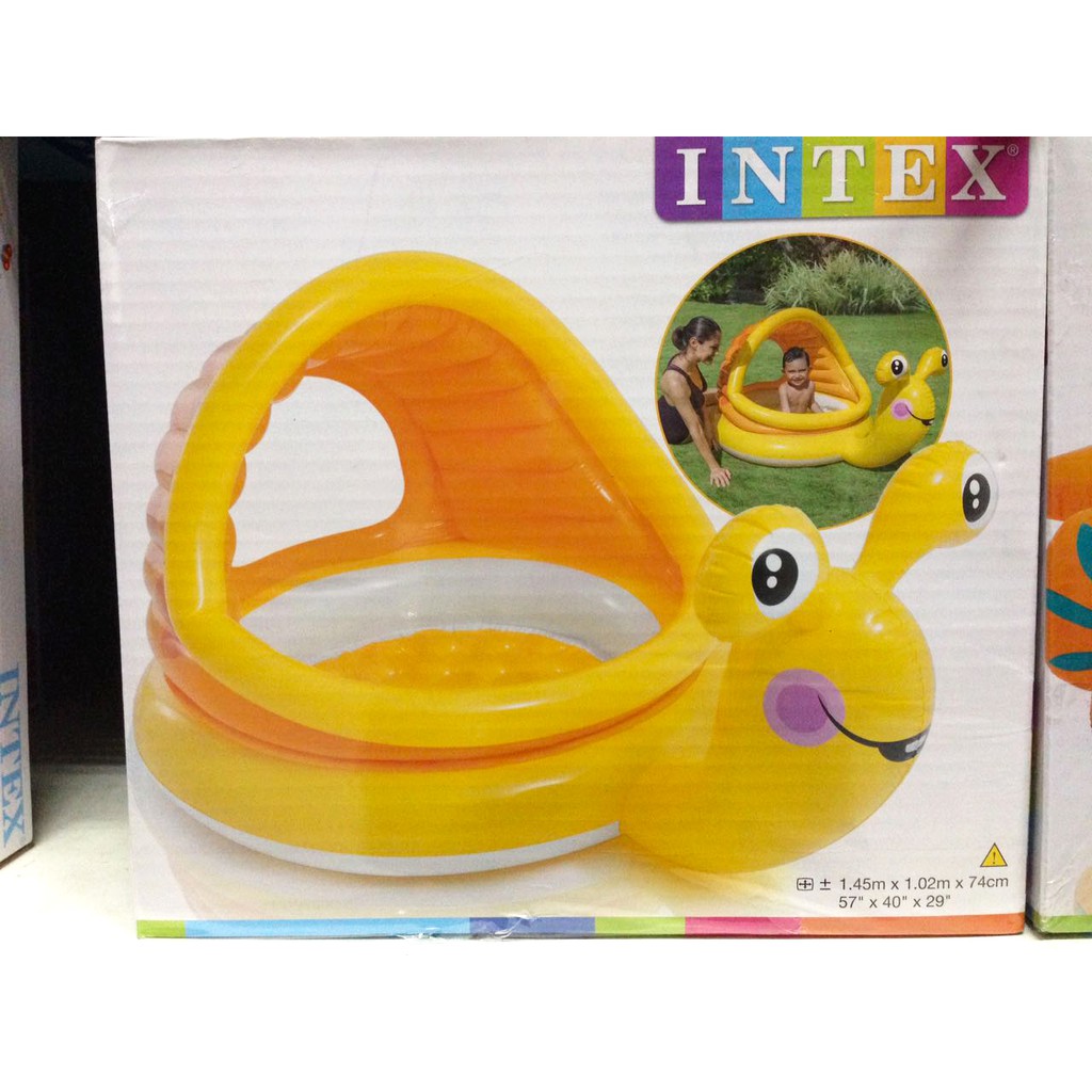 Intex Lazy Snail Shade Baby Pool. Kolam Renang Kanopi Anak 57124
