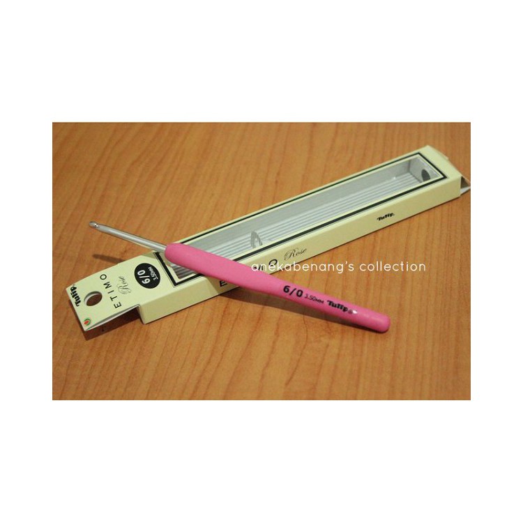 Hakpen (Alat/Jarum Rajut) Tulip ETIMO Pink - Silver / ETIMO Rose Crochet Hooks - PCS