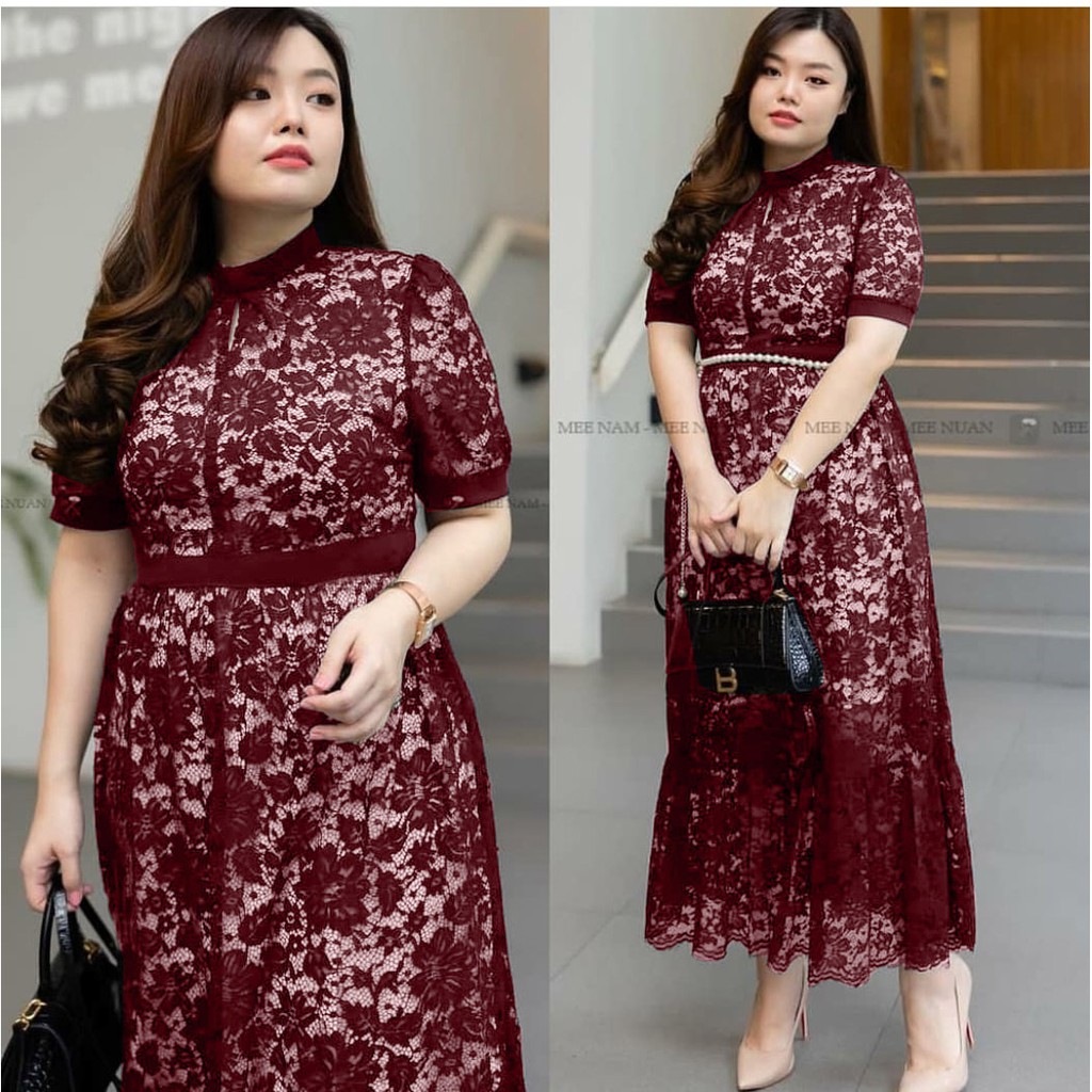 *[MCFK] Dress Momo / Dress Jumbo Wanita / Dress Bigsize Wanita / Pakaian Dress Wanita Jumbo / Dress Brukat