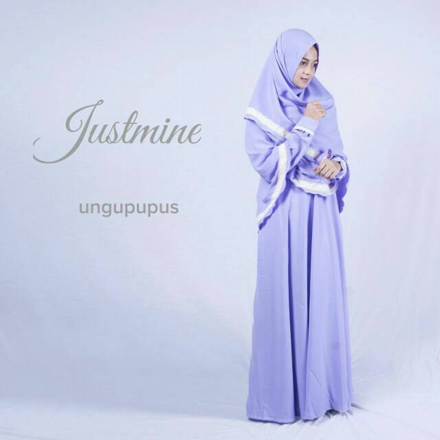 Gamis / Jilbab Instan Syari Polos Cantik Justmine by Adzkia Hijab