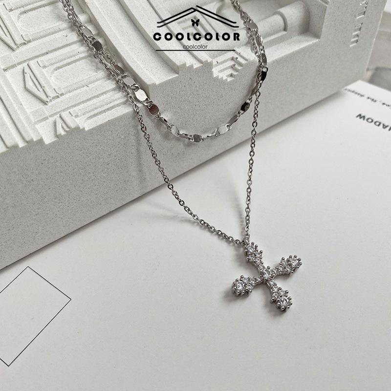 COD ❤️Kalung Titanium Pria Wanita Anti Karat Dan Tidak Luntur Kalung Liontin Bentuk Segitiga Geometris Kalung Baja Gaya Hip Hop Unisex Fashion Murah Hadiah Ulang Tahun COD