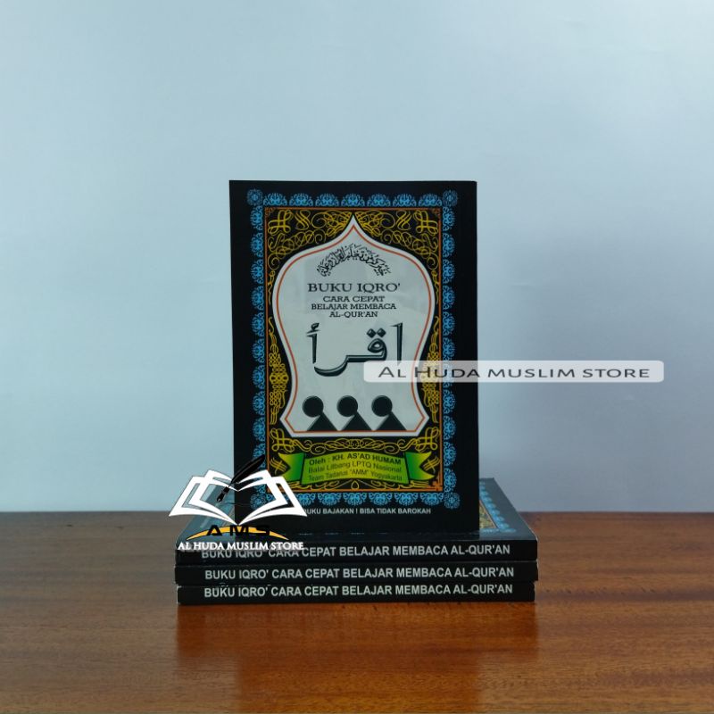 buku iqro kecil hitam buku iqro' bendel kecil jilid 1 sampai jilid 6 dalam 1 buah buku