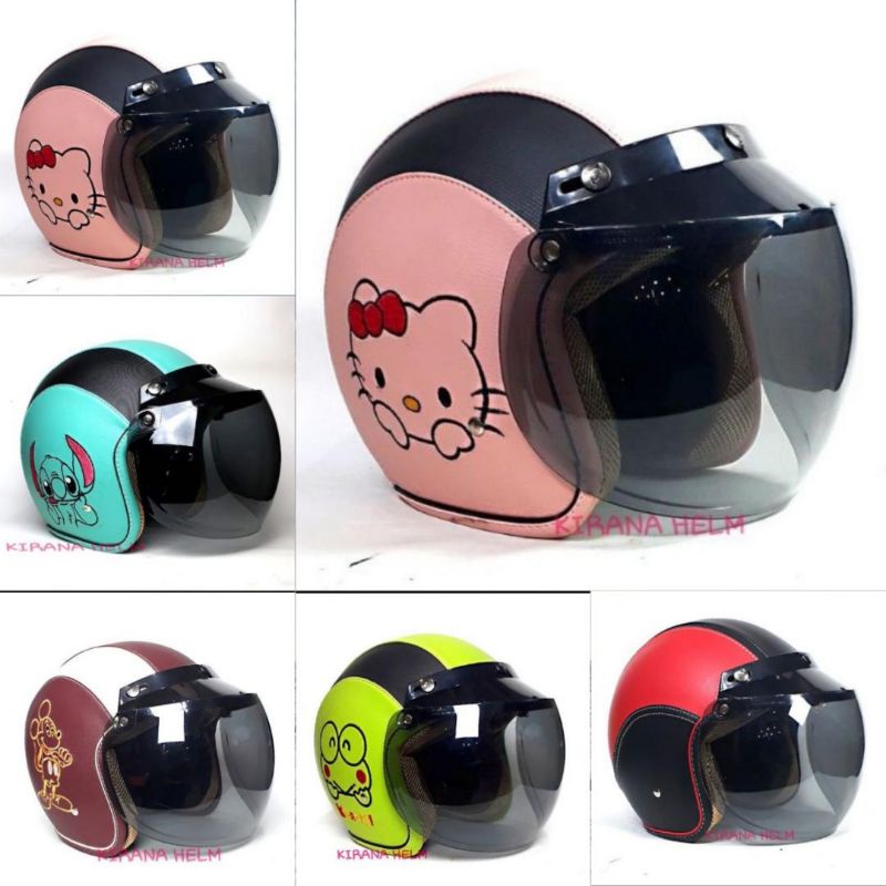 Helm Bogo Dewasa | Helm Retro | Helm Bogo Full Kulit