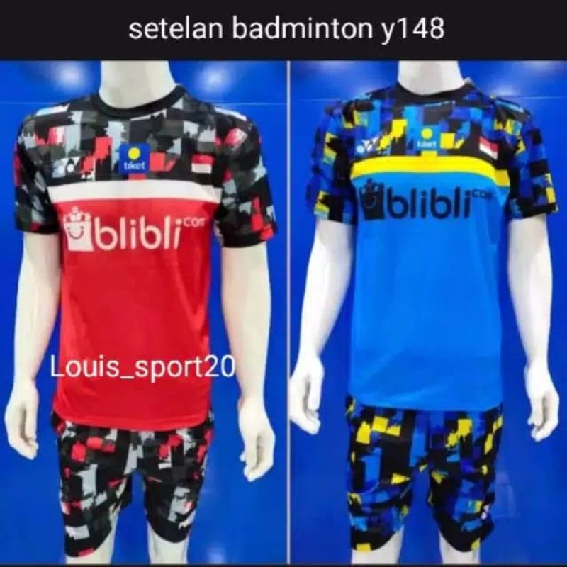 baju setelan badminton y148/cpy144/Jersey bulutangkis