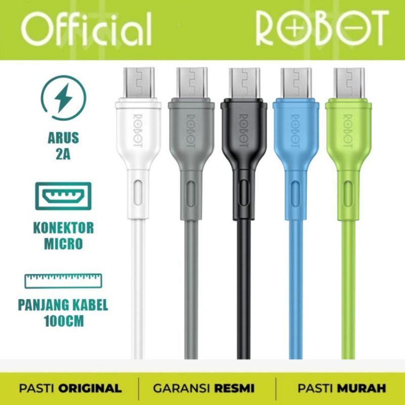 Kabel Data Charger Micro Robot 2A RBM100S 100CM