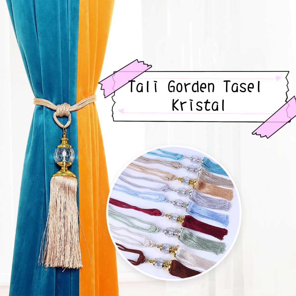 Tasel Tali Pengikat Gorden Multi Bentuk Flexible KRISTAL BESAR