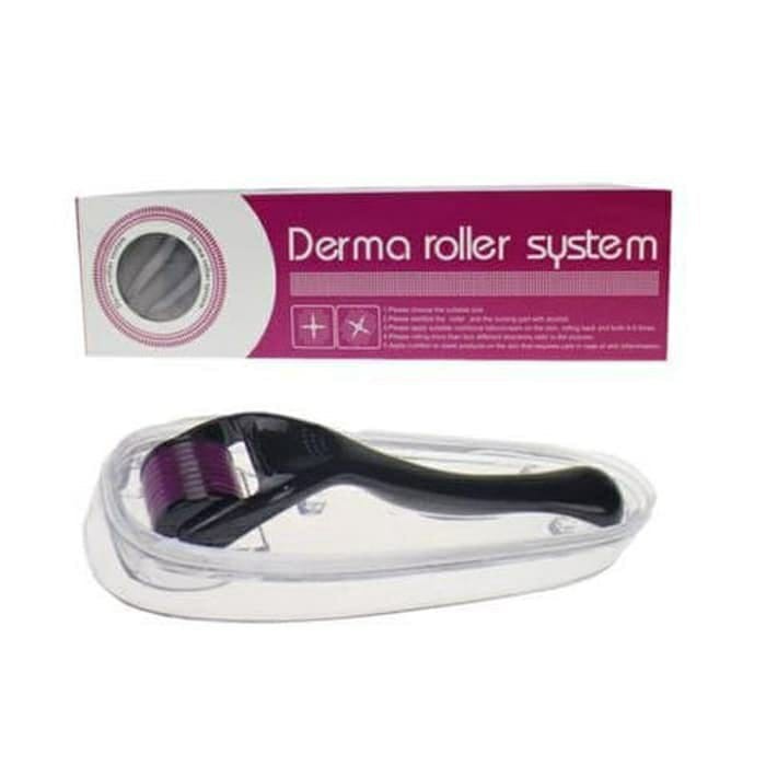 DERMA ROLLER 0.5 MM ALAT PENGHILANG BEKAS JERAWAT LA018P3 TERAPI PORI WAJAH FACIAL SELULIT MUKA ORI